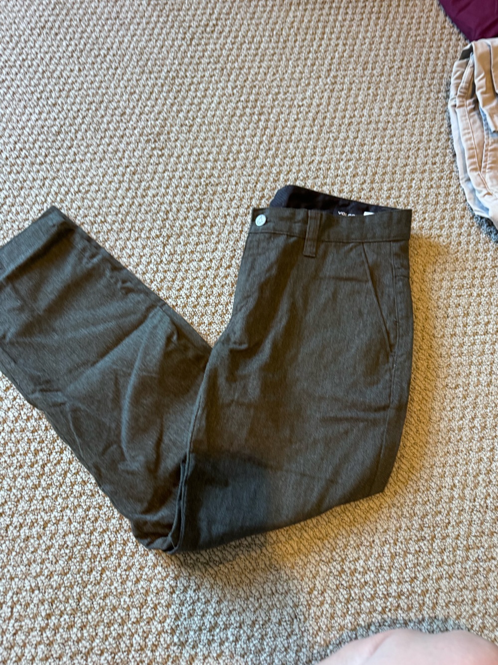 Volcom Men's Chinos in Charcoal